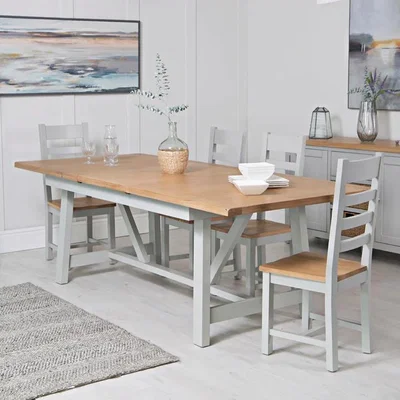 Downtown Easton 1.8m Butterfly Extending Dining Table - Grey