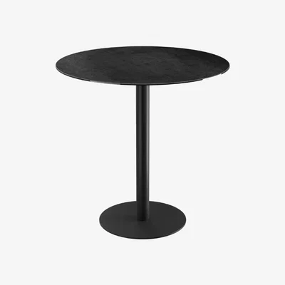 Downtown Akante Orlando Bar Table - Titanium - H 90cm x Dia 75cm, Ceramic