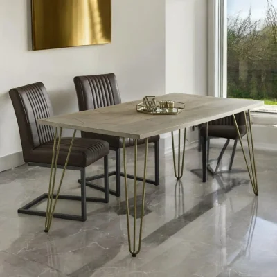 OAT Home Galway Wooden Light Gold 160cm Dining Table