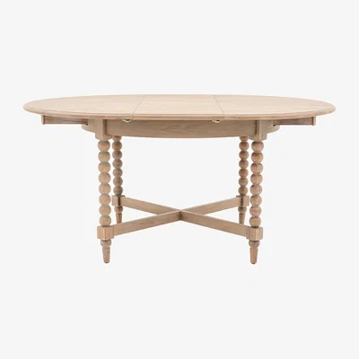 Perch and Parrow Spindler Round Extendable Dining Table