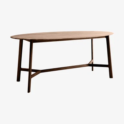 Perch and Parrow Menorca Walnut Oval Dining Table