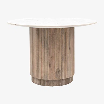 Perch and Parrow Flute Round Dining Table