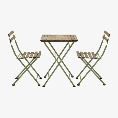 Perch and Parrow Harmony Bistro Set in Sage