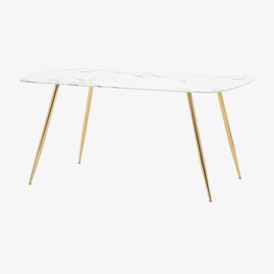 Perch and Parrow Otto Dining Table in White Marble
