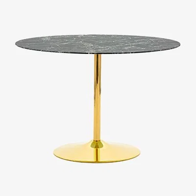 Perch and Parrow Jude Dining Table in Black Marble
