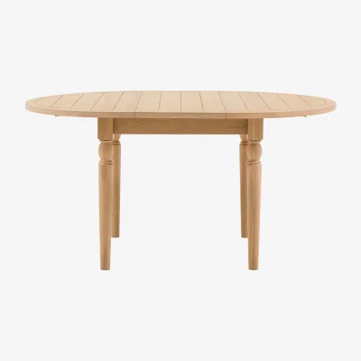 Perch and Parrow Harvest Extendable Round Dining Table in Natural