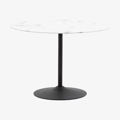 Perch and Parrow Jude Dining Table in White Marble