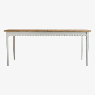 Perch and Parrow Sienna Extendable Dining Table in Ice Grey