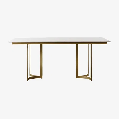 Perch and Parrow Orly Dining Table in Gold