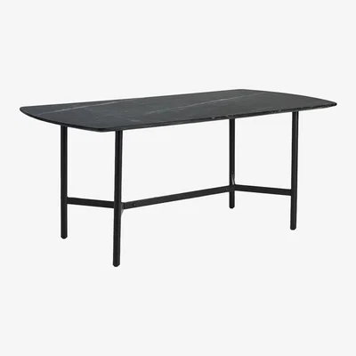 Perch and Parrow Kamsar Acacia and Marble Dining Table