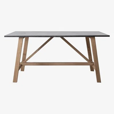 Perch and Parrow Alec Oak Grey Top Dining Table