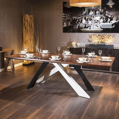 Quatropi Quatropi Glass Dining Table Rectangular 160cm 6 Seater, Brushed Metal Predistal