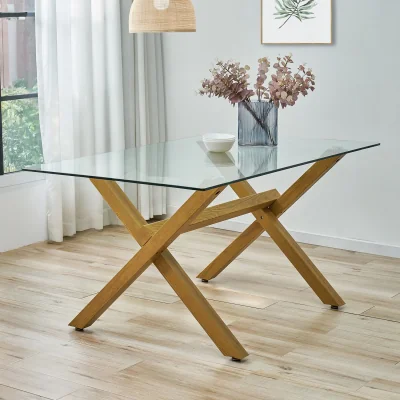The Range Hudson Glass dining table