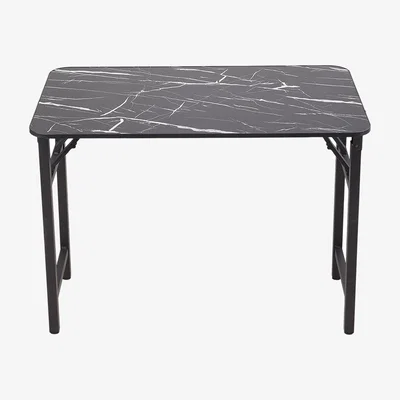 The Range Livingandhome Folding Table with Double Spring Mechanism - Black Marble