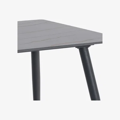 The Range Wicklow Ceramic Dining Table in Black 140x80cm - Black