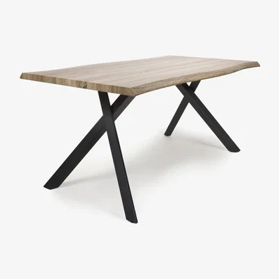 The Range Narvik Curved Dining Table - Medium Oak / 180cm