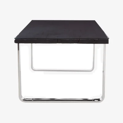 The Range Kerala Large Black Pinewood and Glass Dining Table - Black