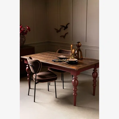 Rockett St George Emporium Brick Red Extendable Dining Table - Seats 6-8 People