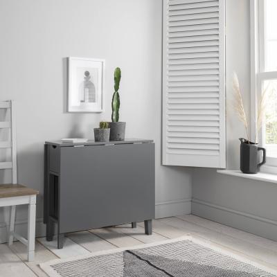 The Range Gustav Folding Dining Table in Silk Grey - Grey