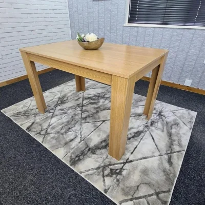 The Range KOSY KOALA 6 Seater Modern Light Wood Effect Dining Table Only 140 x 80 x 75 cm - Brown