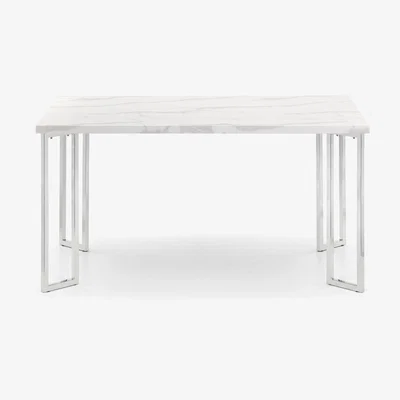 The Range Positano Table - Marble & Chrome