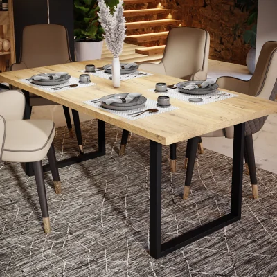 The Range Nikomedes Dining Table in Bartex Oak 180x90cm - Bartex Oak