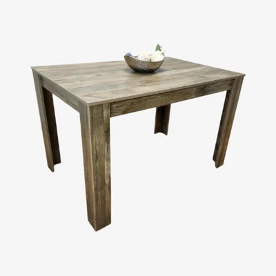 The Range Rustic Wood Effect Dining Table - Brown