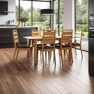 The Range FWStyle Solid Natural Oak 1.4M Extending Dining Table - Natural Oak