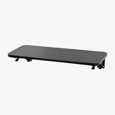 The Range Wall-mounted Folding Table with Iron Brackets - Black / 75cm