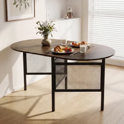 The Range Folding Dining Table for 6-8 People - Dark Brown