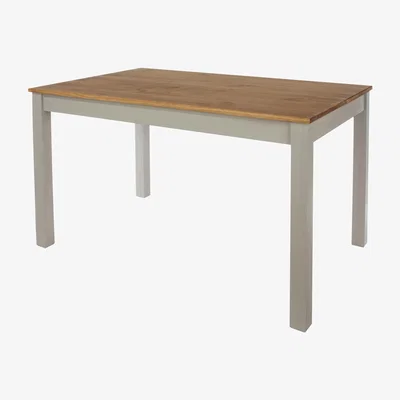 The Range Linea dining table in grey washed wax with plank effect pine tops   - Grey washed wax and antique wax / 22.5kg