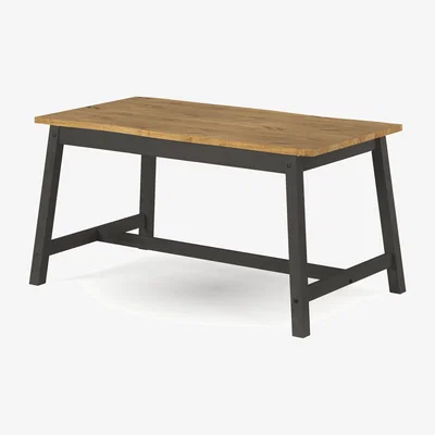 The Range Corona live edge rectangular dining table - Black