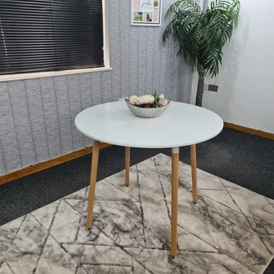 The Range Kitchen Dining Table Round Dining Table White Kitchen Table - White