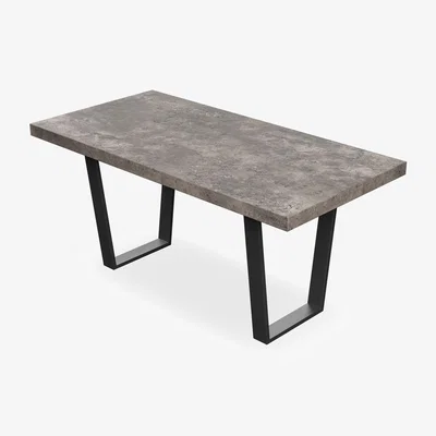 The Range Aria 4-6 Seater Dining Table with Black Legs - Grey