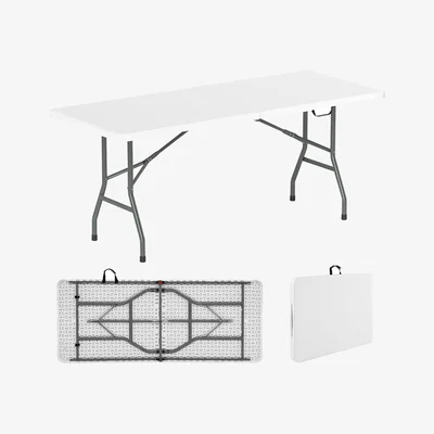 The Range 6FT Portable Folding Table - White