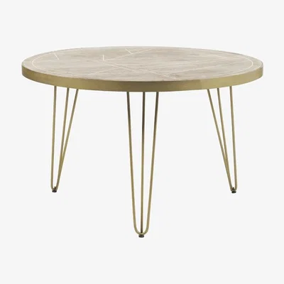 The Range Round Solid Wood Dining Table 4 Seats Dallas Light Mango - Light Wood