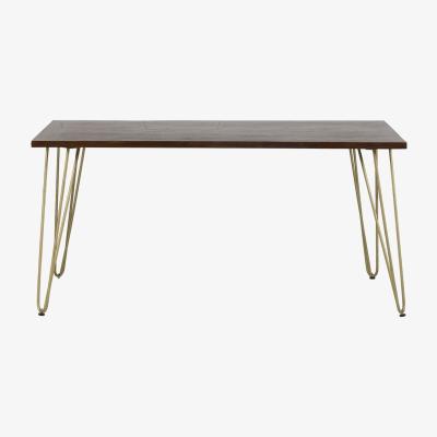 The Range Rectangular 6 Seater Dining Table Dallas Dark Mango - Dark Wood