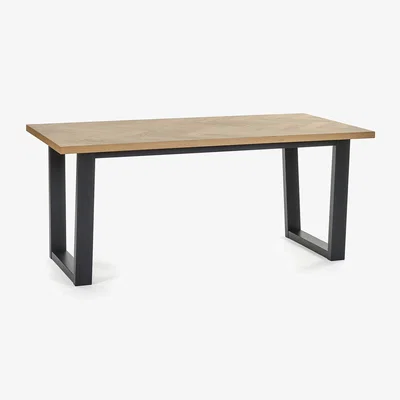 The Range Hilton Dining Table - White & Oak Veneer