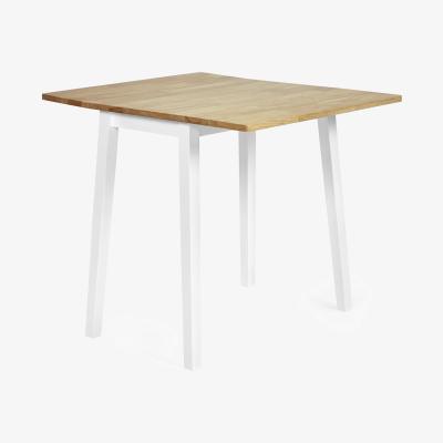 The Range Linwood Square Drop Leaf Table - Natural/White