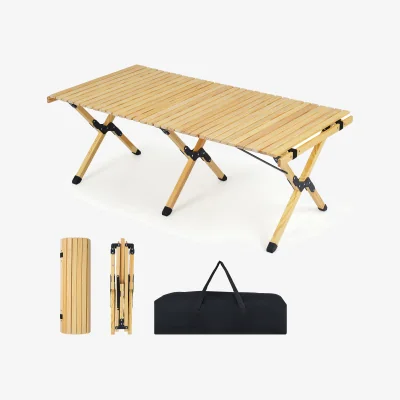 The Range Roll-Up Table with Carrying Bag - Natural