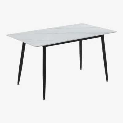 The Range Fenton Dining Table - White Marble Effect