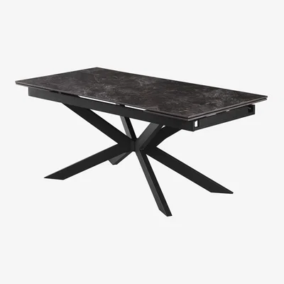 The Range Henley Marble Extending Dining Table - Black