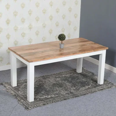 The Range Bianco Solid Mango Wood White Dining Table 170Cm - Brown