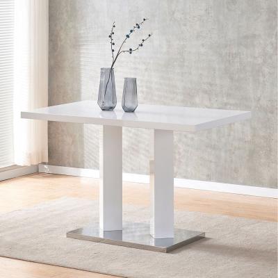 The Range Frias High Gloss Modern Dining Table - White