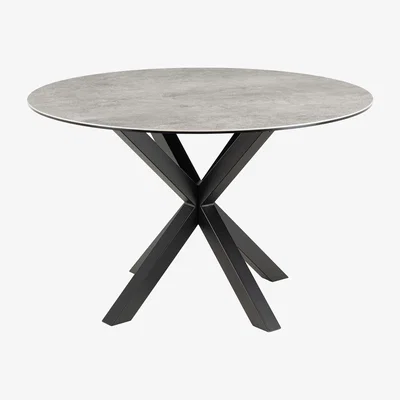 The Range Heaven Ceramic Round Dining Table - Rusty Brown