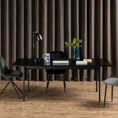 The Range Angus Dining Table in Black - Black