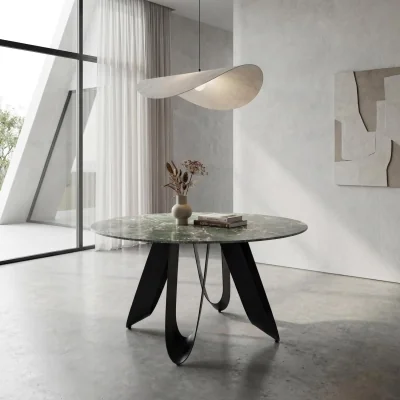 The Range Verona Round Green Dining Table - Green