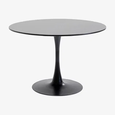 Rockett St George 70's Inspired Black Round Dining Table