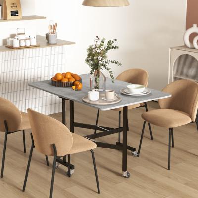 The Range Rolling Wheeled Drop Leaf Table - Grey