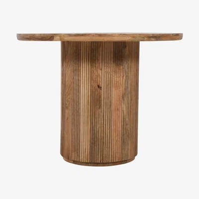 The Range York Natural Solid Wood Round Dining Table - Brown